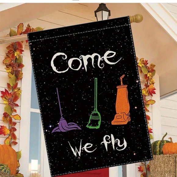 Other - COME WE FLY HOCUS POCUS OUTDOOR FLAG, NWT